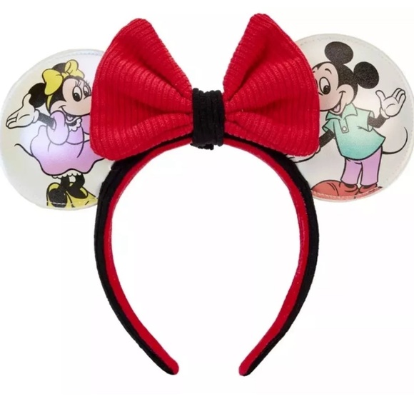 Disney 100 Mickey & Friends AOP Loungefly mini backpack and ears - Picture 4 of 7